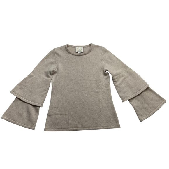 Sail To Sable Womens Wool Cashmere Sweater Bell Sleeves Size XS Light Beige - Picture 1 of 10